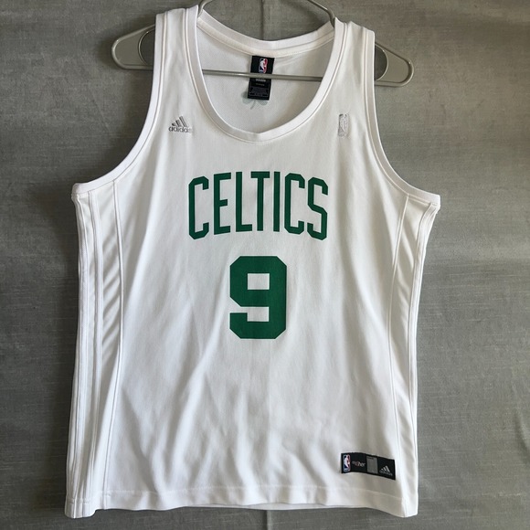 Adidas NBA 4Her Celtics Rajon Rondo #9 Jersey White Kelly Green XL‎ Polyester - Picture 1 of 9